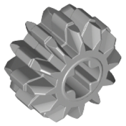 Technic, Gear 12 Tooth Double Bevel - Light Gray