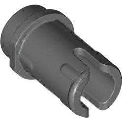Technic, Pin 1/2 with Friction Ridges - Dark Bluish Gray