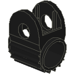 Technic, Steering Gear Holder - Black