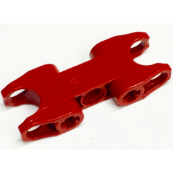 Technic, Axle and Pin Connector 2 x 5 with 2 Ball Joint Sockets, Closed Sides, Closed Axle Holes - Dark Red