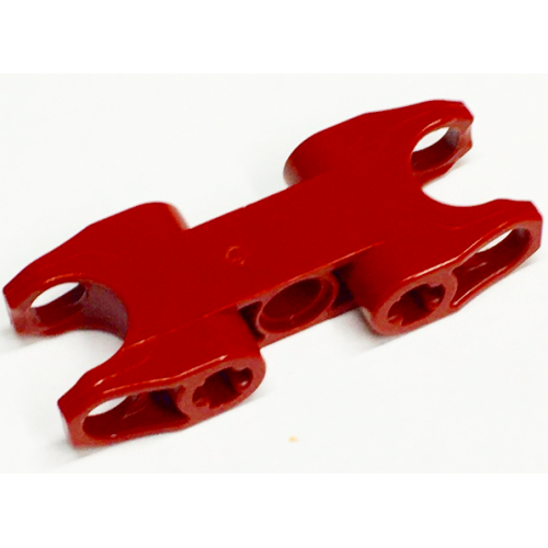 Деталь LEGO 61053 Technic, Axle and Pin Connector 2 x 5 with 2 Ball Joint Sockets, Closed Sides, Closed Axle Holes - Dark Red