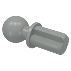 Technic, Axle 1L with Tow Ball - Light Gray Technic, Axle 1L with Tow Ball - Light Gray