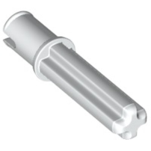 Деталь LEGO 65249 Technic, Axle 2L with Pin without Friction Ridges - White
