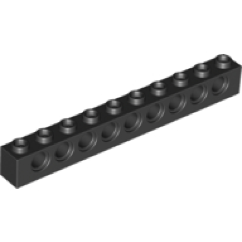 Деталь LEGO 2730 Technic, Brick 1 x 10 with Holes - Black