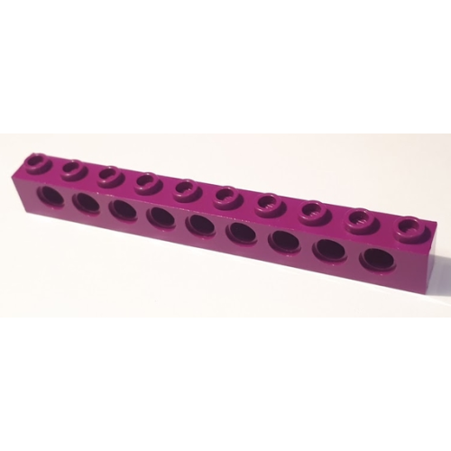Деталь LEGO 2730 Technic, Brick 1 x 10 with Holes - Purple