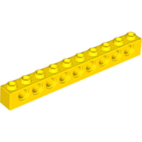 Деталь LEGO 2730 Technic, Brick 1 x 10 with Holes - Yellow