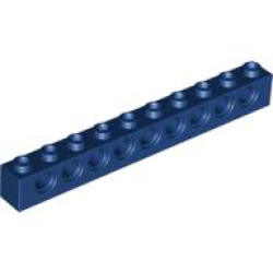 Technic, Brick 1 x 10 with Holes - Dark Blue Technic, Brick 1 x 10 with Holes - Dark Blue