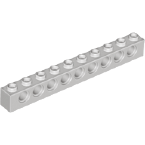 Деталь LEGO 2730 Technic, Brick 1 x 10 with Holes - Light Gray