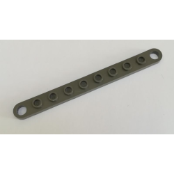 Technic, Plate 1 x 10 with Toothed Ends - Dark Gray