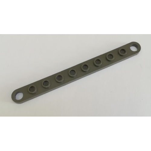 Деталь LEGO 2719 Technic, Plate 1 x 10 with Toothed Ends - Dark Gray