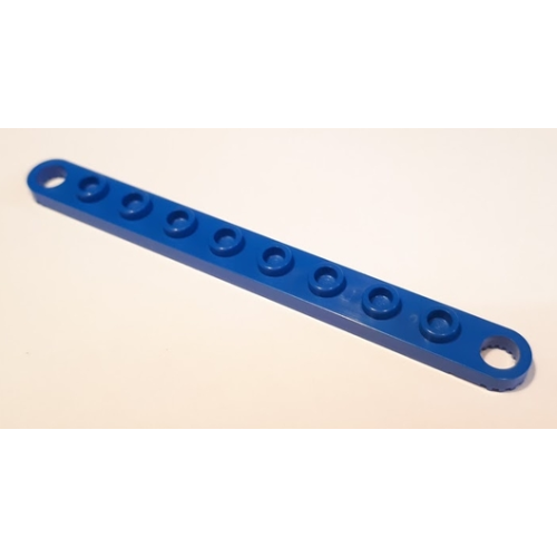 Деталь LEGO 2719 Technic, Plate 1 x 10 with Toothed Ends - Blue
