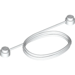 String with End Studs (40L Overall) with (Same Color) Studs Pattern - White