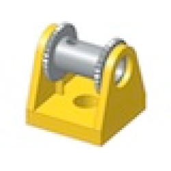 String Reel 2 x 2 Holder with Light Bluish Gray Drum (2584 / 2585) - Yellow String Reel 2 x 2 Holder with Light Bluish Gray Drum (2584 / 2585) - Yellow