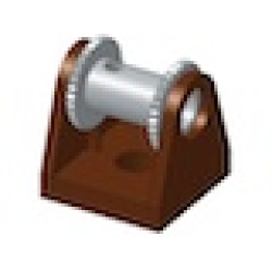 String Reel 2 x 2 Holder with Light Bluish Gray Drum (2584 / 2585) - Reddish Brown String Reel 2 x 2 Holder with Light Bluish Gray Drum (2584 / 2585) - Reddish Brown