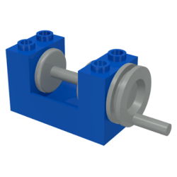 String Reel Winch 2 x 4 x 2 with Light Gray Drum - Blue