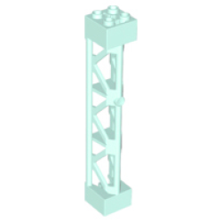 Support 2 x 2 x 10 Girder Triangular Vertical - Type 4 - 3 Posts, 3 Sections - Light Aqua