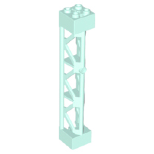 Деталь LEGO 95347 Support 2 x 2 x 10 Girder Triangular Vertical - Type 4 - 3 Posts, 3 Sections - Light Aqua