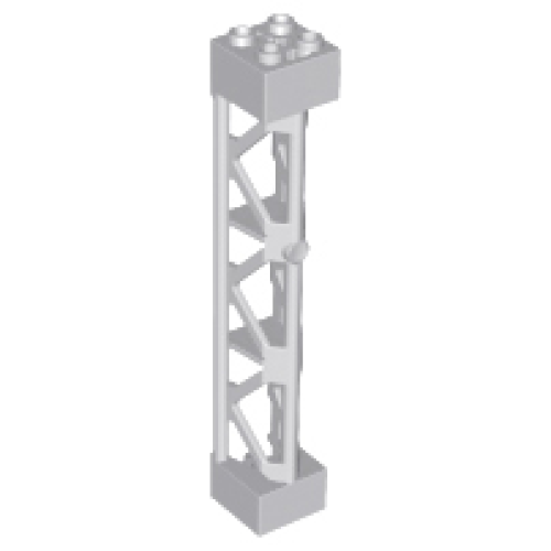 Деталь LEGO 95347 Support 2 x 2 x 10 Girder Triangular Vertical - Type 4 - 3 Posts, 3 Sections - Light Bluish Gray