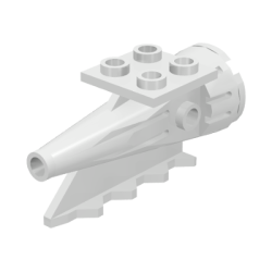 Tail 4 x 2 x 2, Aircraft Rocket Engine - White