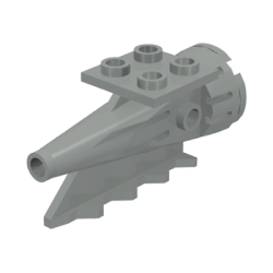 Tail 4 x 2 x 2, Aircraft Rocket Engine - Light Gray