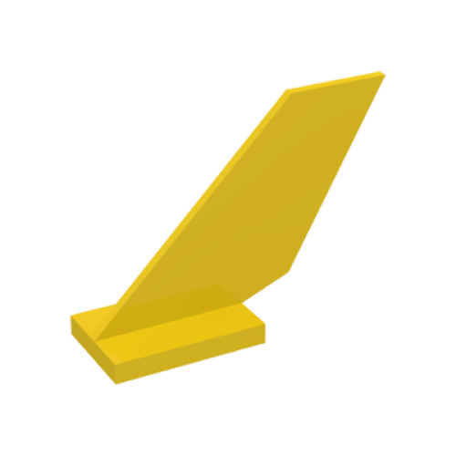 Деталь LEGO 6239 Tail Shuttle - Yellow