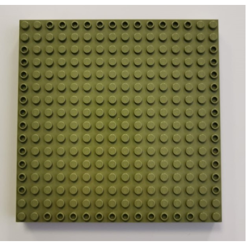 Деталь LEGO 65803 Technic, Brick 16 x 16 x 1 1/3 with Holes - Olive Green