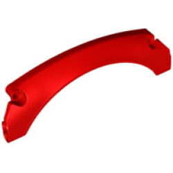 Technic, Panel Car Mudguard Arched #40 15 x 2 x 5 Rounded Top - Red