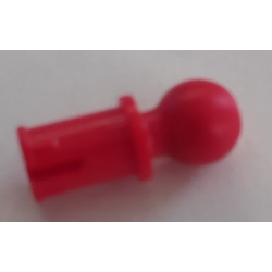 Technic, Pin with Friction Ridges and Tow Ball with Squared Pin Hole - Red Technic, Pin with Friction Ridges and Tow Ball with Squared Pin Hole - Red