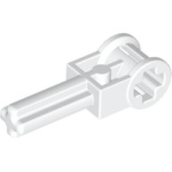 Technic, Axle 2L with Reverser Handle Axle Connector - White Technic, Axle 2L with Reverser Handle Axle Connector - White