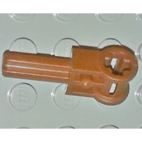 Деталь LEGO 6553 Technic, Axle 2L with Reverser Handle Axle Connector - Reddish Brown