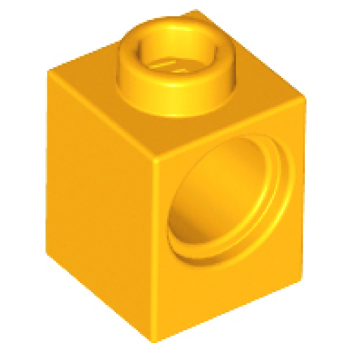Деталь LEGO 6541 Technic, Brick 1 x 1 with Hole - Bright Light Orange