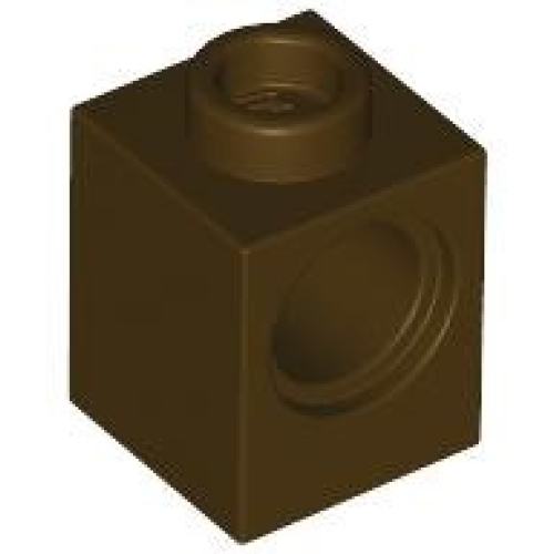 Деталь LEGO 6541 Technic, Brick 1 x 1 with Hole - Dark Brown
