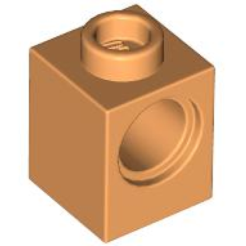 Деталь LEGO 6541 Technic, Brick 1 x 1 with Hole - Warm Yellowish Orange
