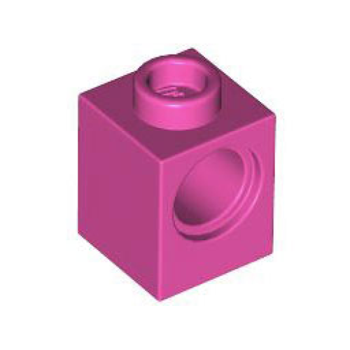 Деталь LEGO 6541 Technic, Brick 1 x 1 with Hole - Dark Pink