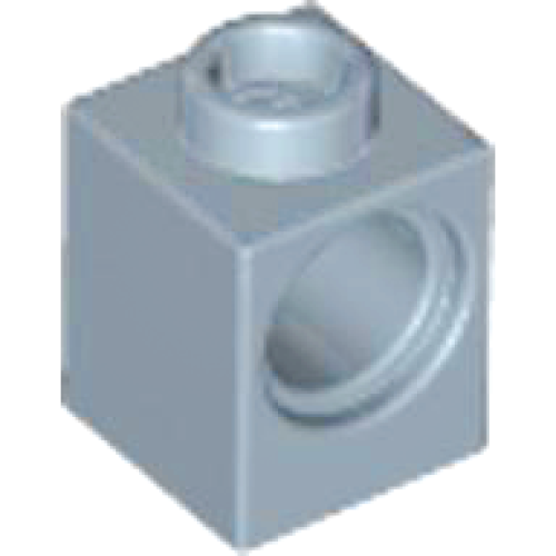 Деталь LEGO 6541 Technic, Brick 1 x 1 with Hole - Sand Blue