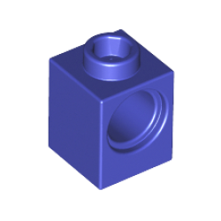 Technic, Brick 1 x 1 with Hole - Blue-Violet