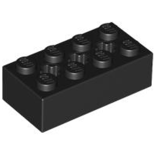 Деталь LEGO 39789 Technic, Brick 2 x 4 with 3 Axle Holes - Black