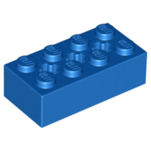 Деталь LEGO 39789 Technic, Brick 2 x 4 with 3 Axle Holes - Blue