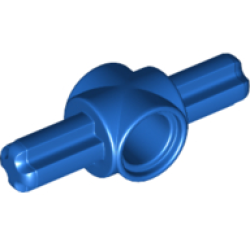 Technic, Axle and Pin Connector Hub with 2 Axles on Opposite Sides - Blue Technic, Axle and Pin Connector Hub with 2 Axles on Opposite Sides - Blue