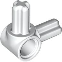 Technic, Axle and Pin Connector Hub with 2 Perpendicular Axles - White Technic, Axle and Pin Connector Hub with 2 Perpendicular Axles - White