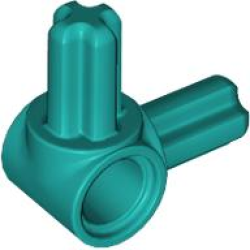 Technic, Axle and Pin Connector Hub with 2 Perpendicular Axles - Dark Turquoise Technic, Axle and Pin Connector Hub with 2 Perpendicular Axles - Dark Turquoise