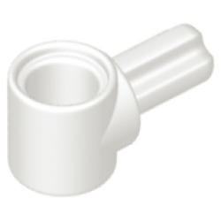 Technic, Axle and Pin Connector Hub with 1L Axle - White Technic, Axle and Pin Connector Hub with 1L Axle - White