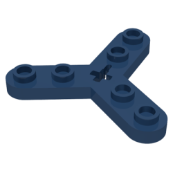 Technic, Plate Rotor 3 Blade with Smooth Ends and 6 Studs (Propeller) - Dark Blue Technic, Plate Rotor 3 Blade with Smooth Ends and 6 Studs (Propeller) - Dark Blue