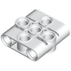 Technic, Pin Connector Block, Liftarm 1 x 3 x 3 - White Technic, Pin Connector Block, Liftarm 1 x 3 x 3 - White