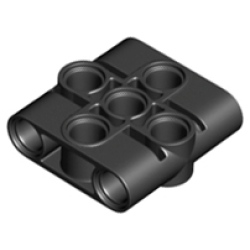 Technic, Pin Connector Block, Liftarm 1 x 3 x 3 - Black Technic, Pin Connector Block, Liftarm 1 x 3 x 3 - Black