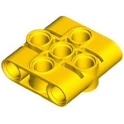Technic, Pin Connector Block, Liftarm 1 x 3 x 3 - Yellow Technic, Pin Connector Block, Liftarm 1 x 3 x 3 - Yellow