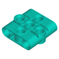 Technic, Pin Connector Block, Liftarm 1 x 3 x 3 - Dark Turquoise Technic, Pin Connector Block, Liftarm 1 x 3 x 3 - Dark Turquoise