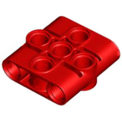 Technic, Pin Connector Block, Liftarm 1 x 3 x 3 - Red Technic, Pin Connector Block, Liftarm 1 x 3 x 3 - Red