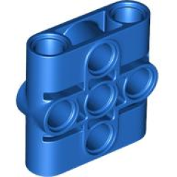 Technic, Pin Connector Block, Liftarm 1 x 3 x 3 - Blue Technic, Pin Connector Block, Liftarm 1 x 3 x 3 - Blue