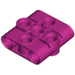 Technic, Pin Connector Block, Liftarm 1 x 3 x 3 - Magenta Technic, Pin Connector Block, Liftarm 1 x 3 x 3 - Magenta